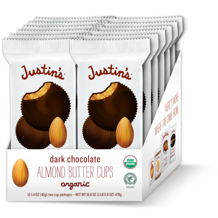 Dark Chocolate Almond Butter Cup 1.4 oz., PK72 -  JUSTINS, 81844